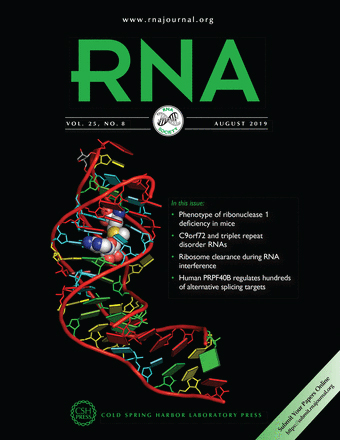 Cover of RNA, featuring study using the protocol.