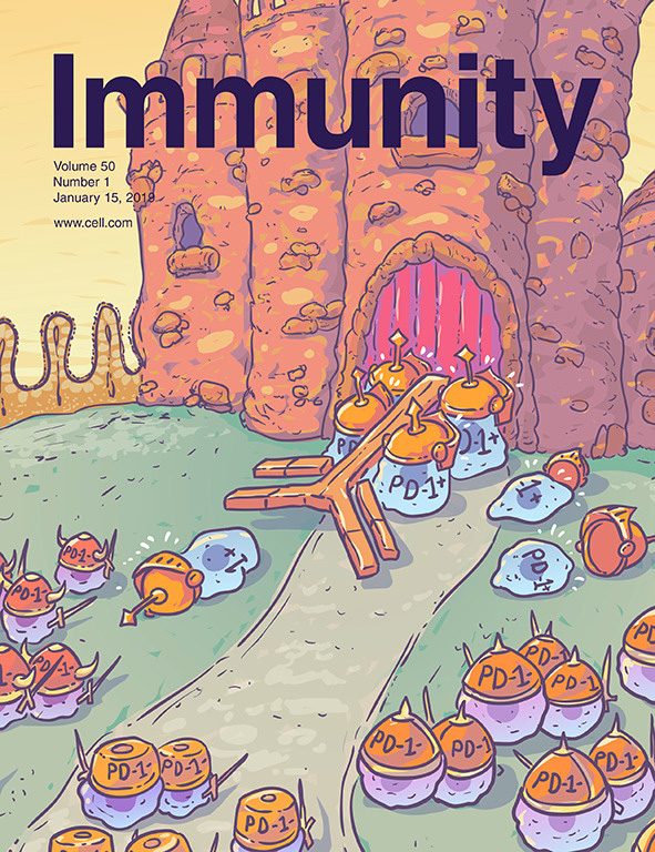 Cover of Immunity, featuring study using the protocol.