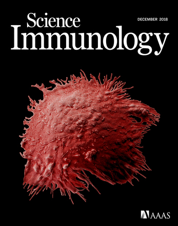 Cover of Science Immunology, featuring study using the protocol.