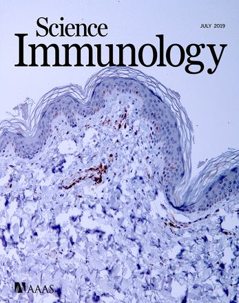 Cover of Science Immunology, featuring study using the protocol.