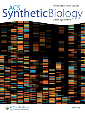 Cover of ACS Synthetic Biology, featuring study using the protocol.