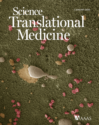 Cover of Science Translational Medicine, featuring study using the protocol.