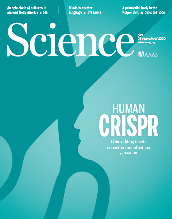 Cover of Science, featuring study using the protocol.