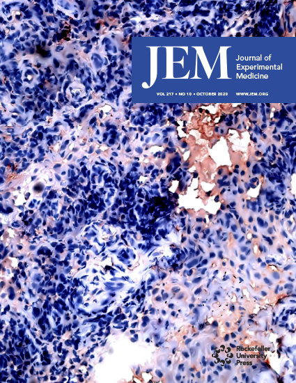 Cover of The Journal of Experimental Medicine, featuring study using the protocol.