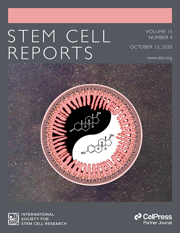 Cover of Stem Cell Reports, featuring study using the protocol.