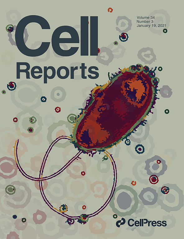 Cover of Cell Reports, featuring study using the protocol.