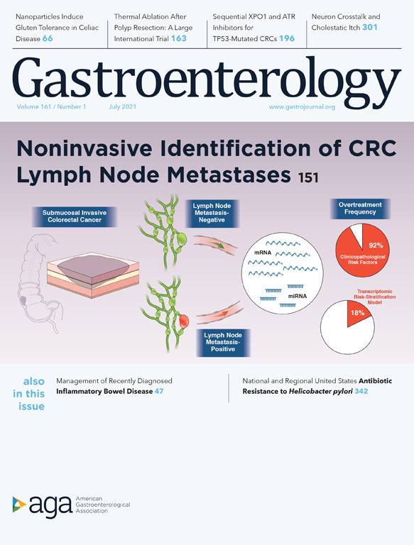 Cover of Gastroenterology, featuring study using the protocol.