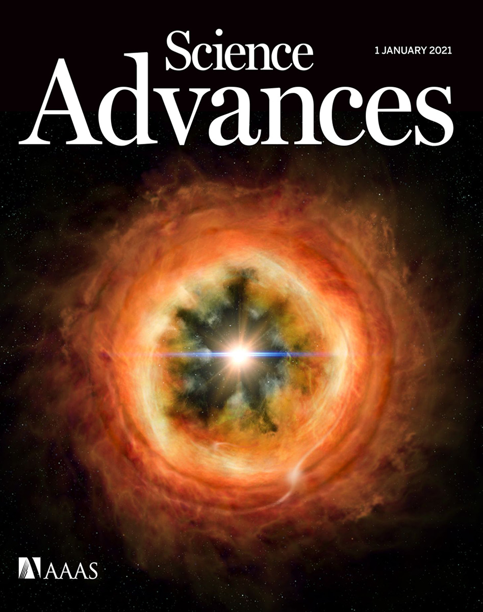 Cover of Science Advances, featuring study using the protocol.