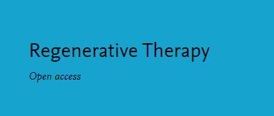 Cover of Regenerative Therapy, featuring study using the protocol.