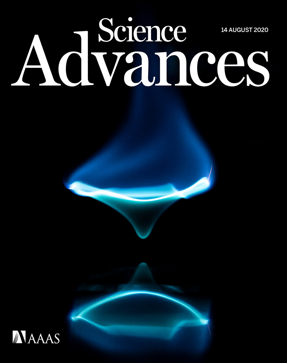Cover of Science Advances, featuring study using the protocol.
