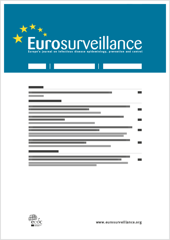 Cover of Euro Surveillance, featuring study using the protocol.