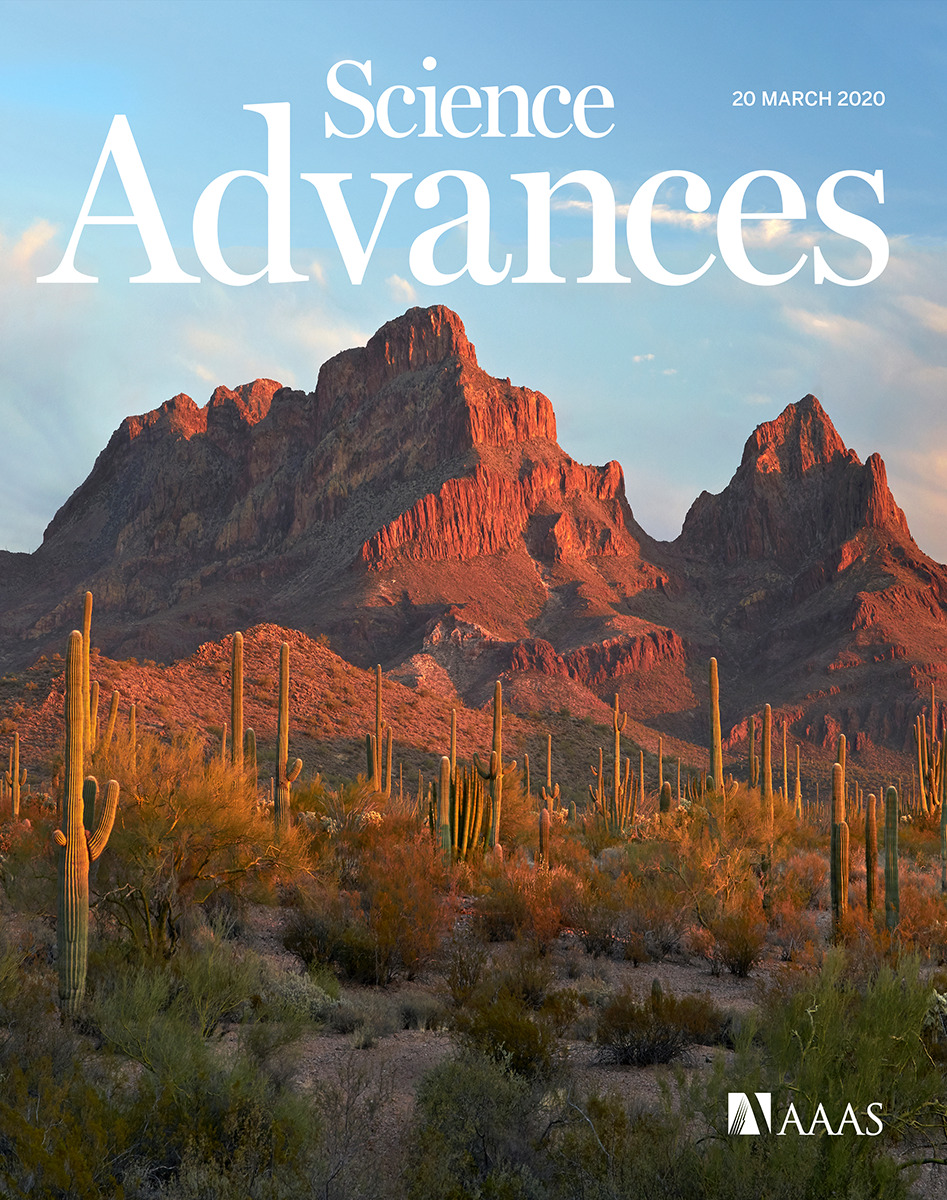 Cover of Science Advances, featuring study using the protocol.
