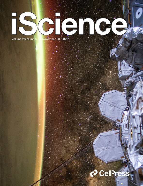 Cover of iScience, featuring study using the protocol.