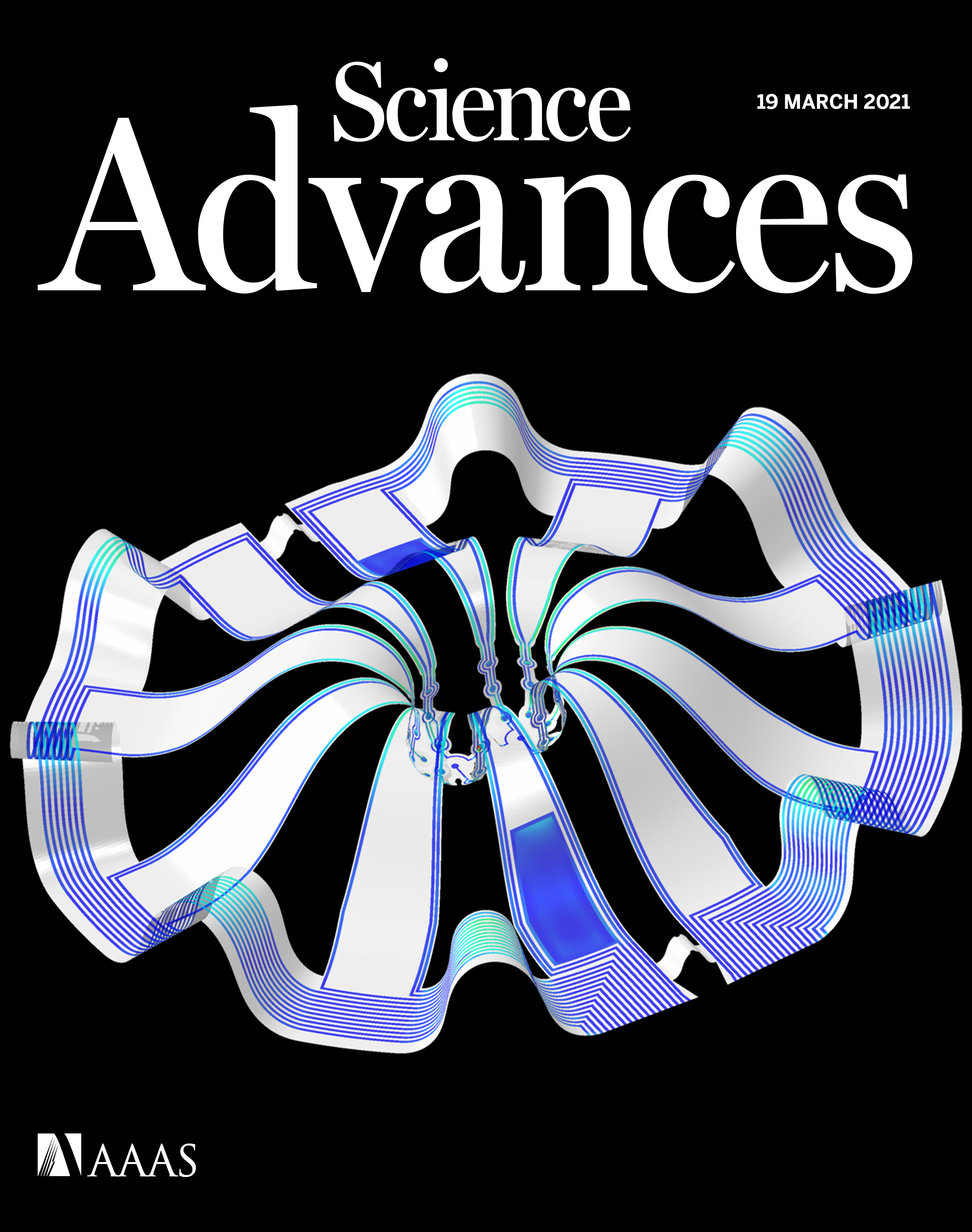 Cover of Science Advances, featuring study using the protocol.