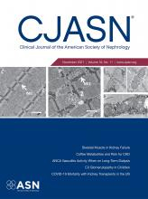 Cover of Clinical Journal of the American Society of Nephrology, featuring study using the protocol.