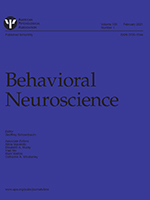 Cover of Behavioral Neuroscience, featuring study using the protocol.