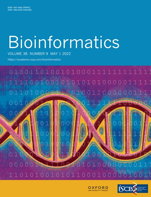 Cover of Bioinformatics, featuring study using the protocol.