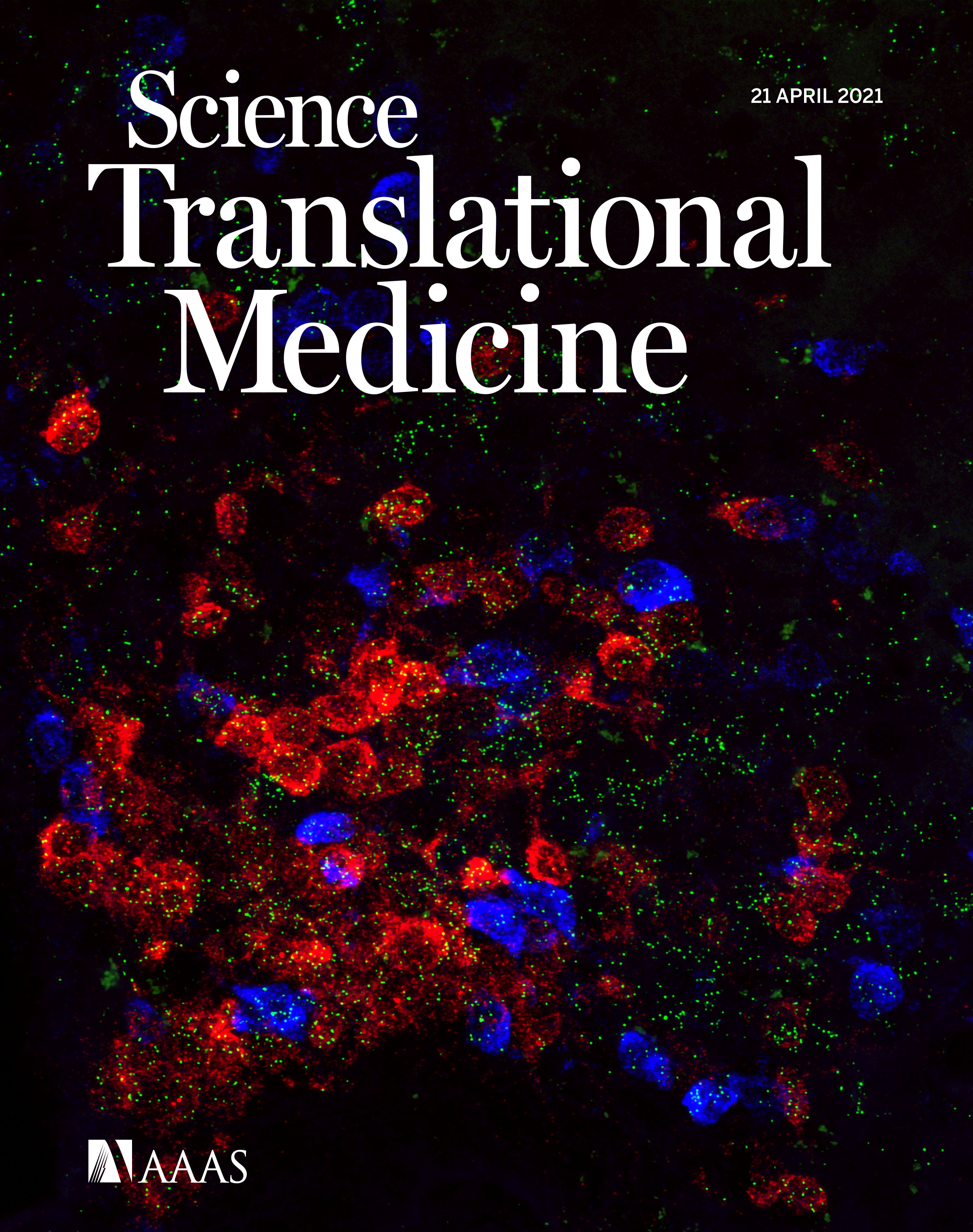 Cover of Science Translational Medicine, featuring study using the protocol.