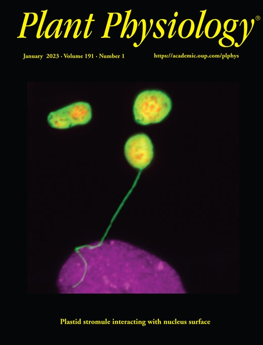 Cover of Plant Physiology, featuring study using the protocol.