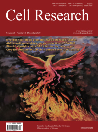 Cover of Cell Research, featuring study using the protocol.