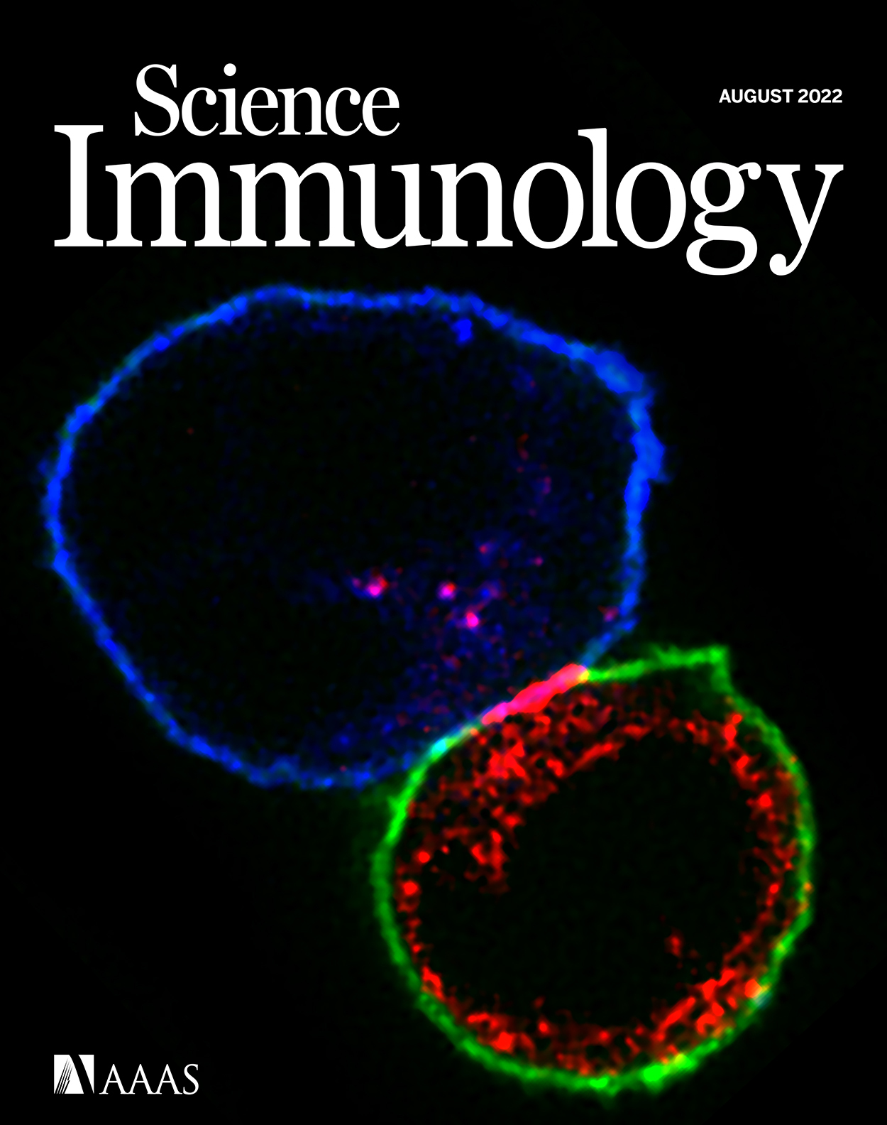 Cover of Science Immunology, featuring study using the protocol.