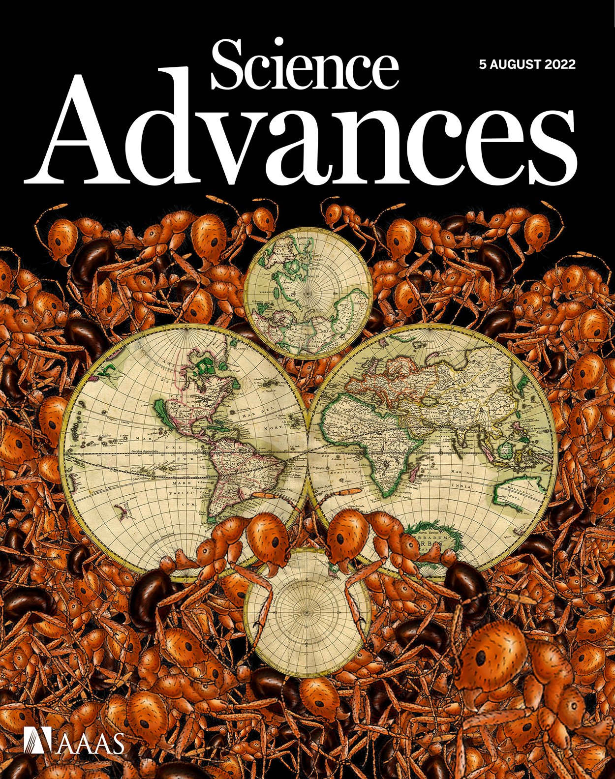 Cover of Science Advances, featuring study using the protocol.