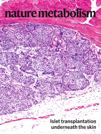 Cover of Nature Metabolism, featuring study using the protocol.