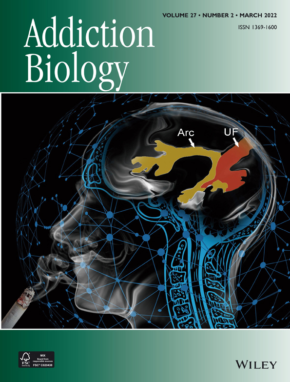 Cover of Addiction Biology, featuring study using the protocol.