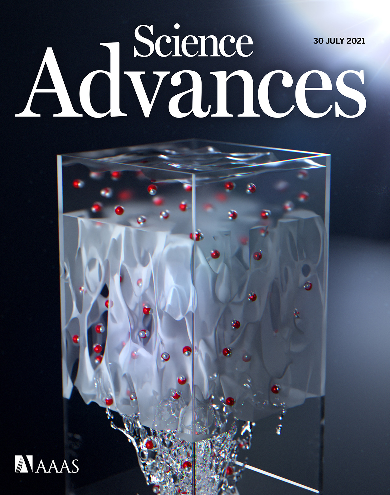 Cover of Science Advances, featuring study using the protocol.