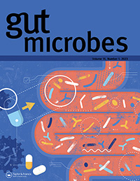 Cover of Gut Microbes, featuring study using the protocol.