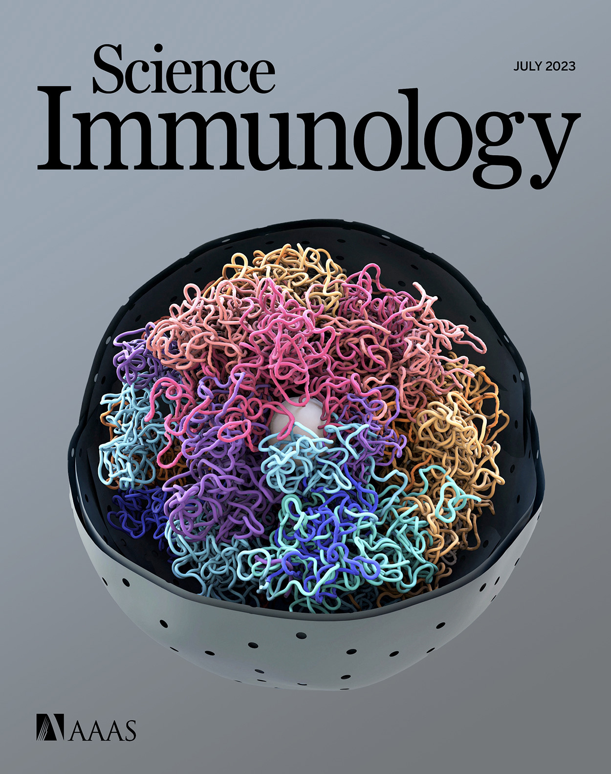 Cover of Science Immunology, featuring study using the protocol.