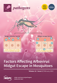 Cover of Pathogens, featuring study using the protocol.