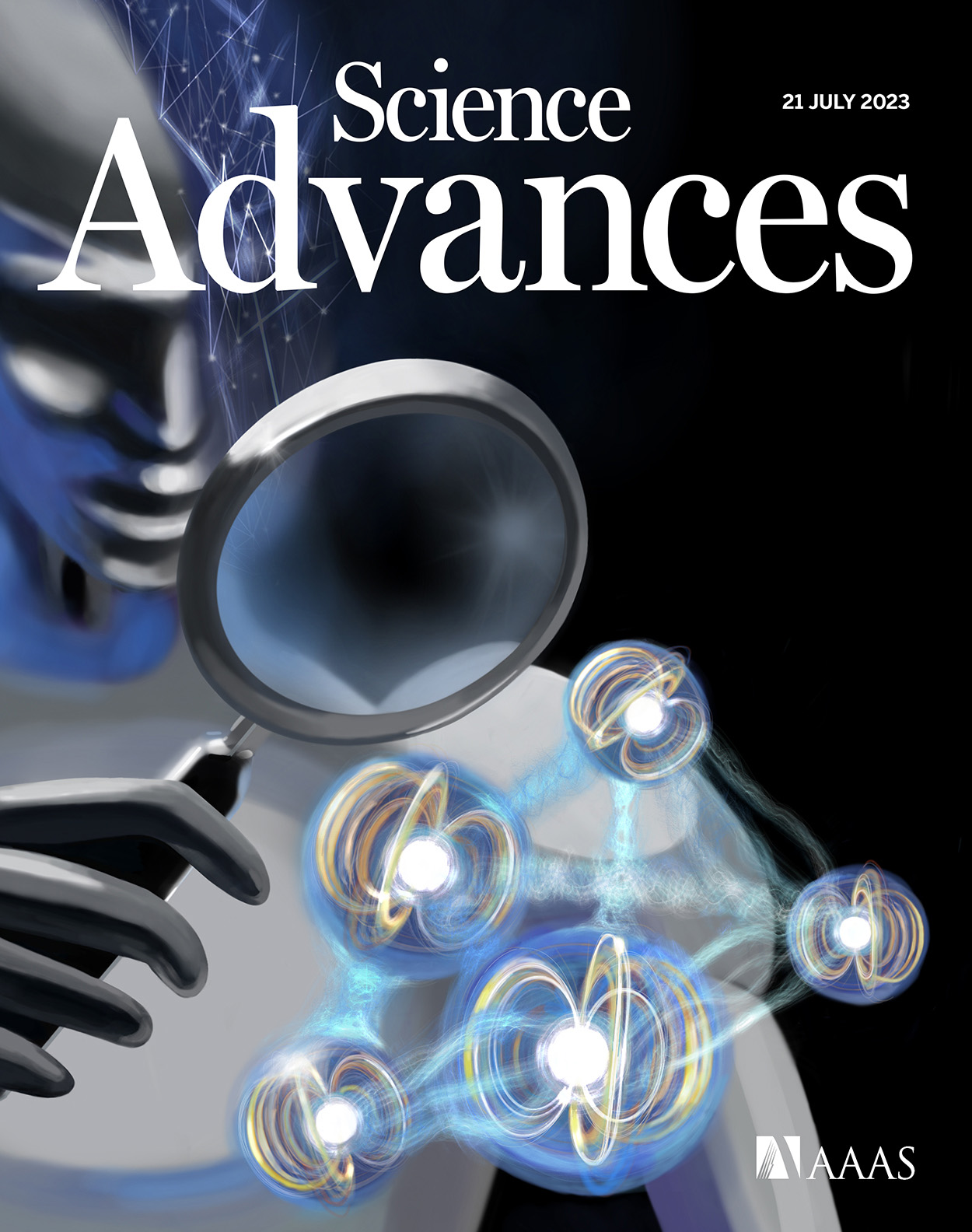 Cover of Science Advances, featuring study using the protocol.