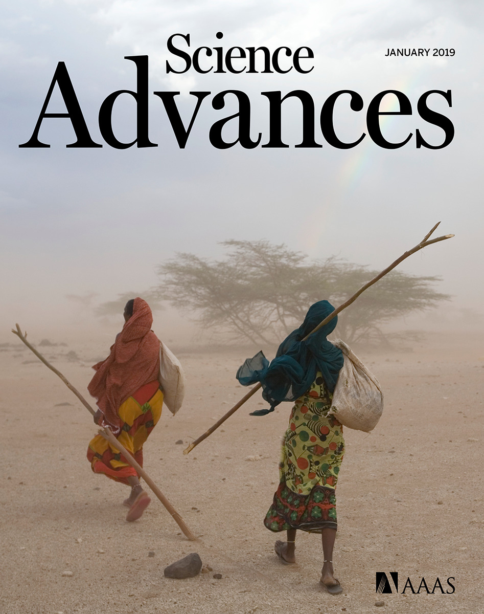 Cover of Science Advances, featuring study using the protocol.