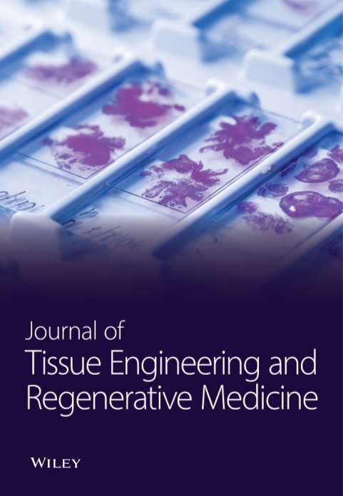 Cover of Journal of Tissue Engineering and Regenerative Medicine, featuring study using the protocol.