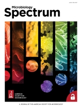 Cover of Microbiology Spectrum, featuring study using the protocol.