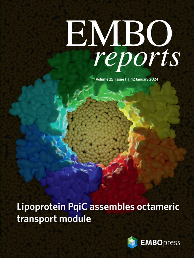 Cover of EMBO Reports, featuring study using the protocol.