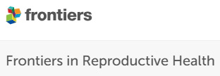 Cover of Frontiers in Reproductive Health, featuring study using the protocol.