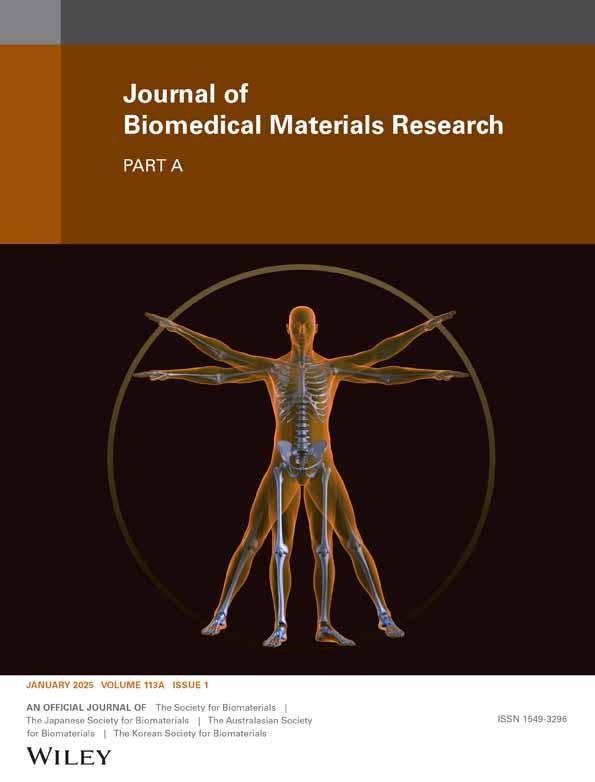 Cover of Journal of Biomedical Materials Research Part A, featuring study using the protocol.