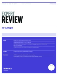 Cover of Expert Review of Vaccines, featuring study using the protocol.