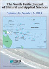 Cover of The South Pacific Journal of Natural and Applied Sciences, featuring study using the protocol.