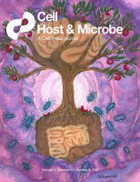 Cover of Cell Host & Microbe, featuring study using the protocol.