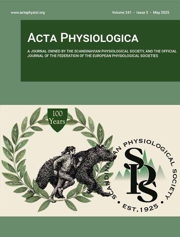 Cover of Acta Physiologica, featuring study using the protocol.