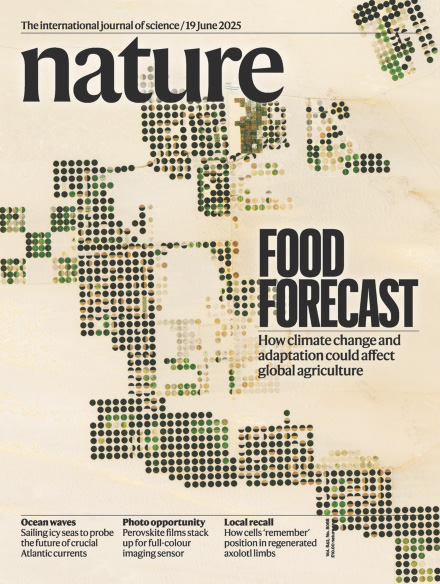 Cover of Nature, featuring study using the protocol.