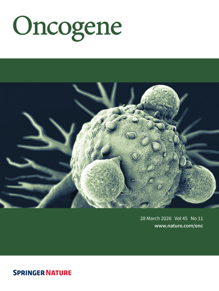 Cover of Oncogene, featuring study using the protocol.