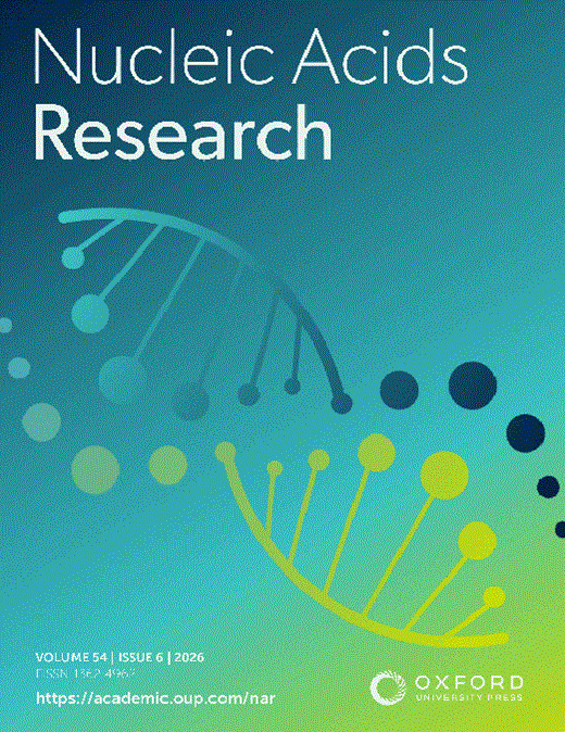 Cover of Nucleic Acids Research, featuring study using the protocol.